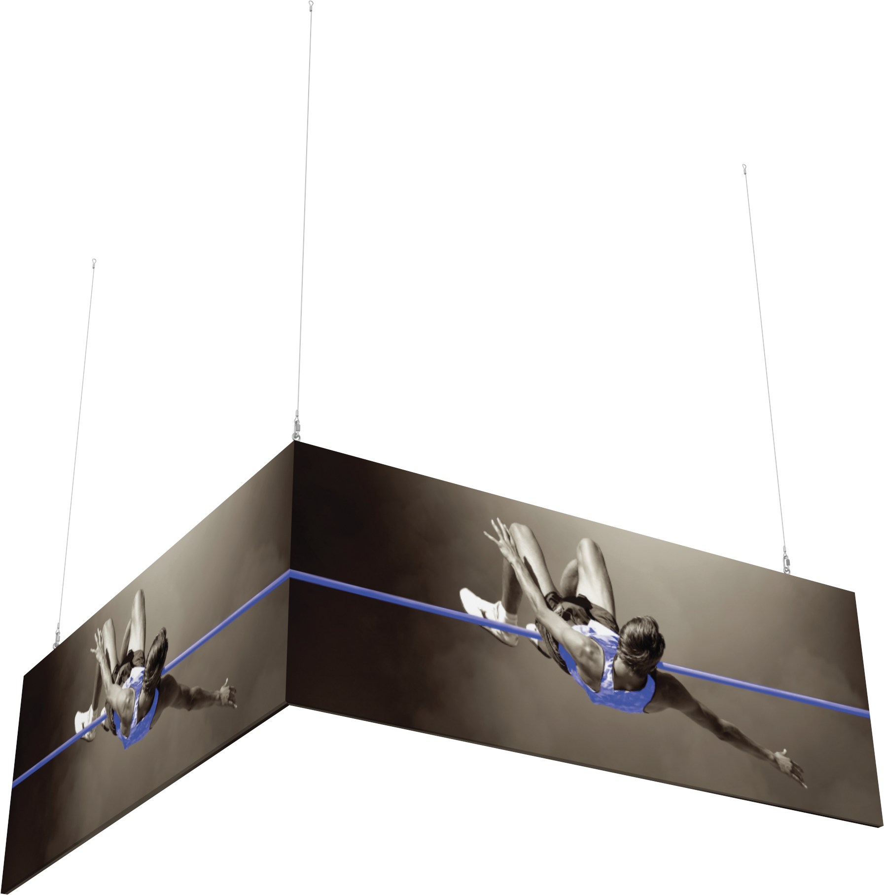 8ft x 8ft x 3ft L-Shaped Hanging Structure