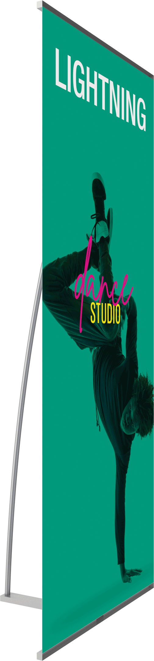 Lightning Spring Back Banner Stand