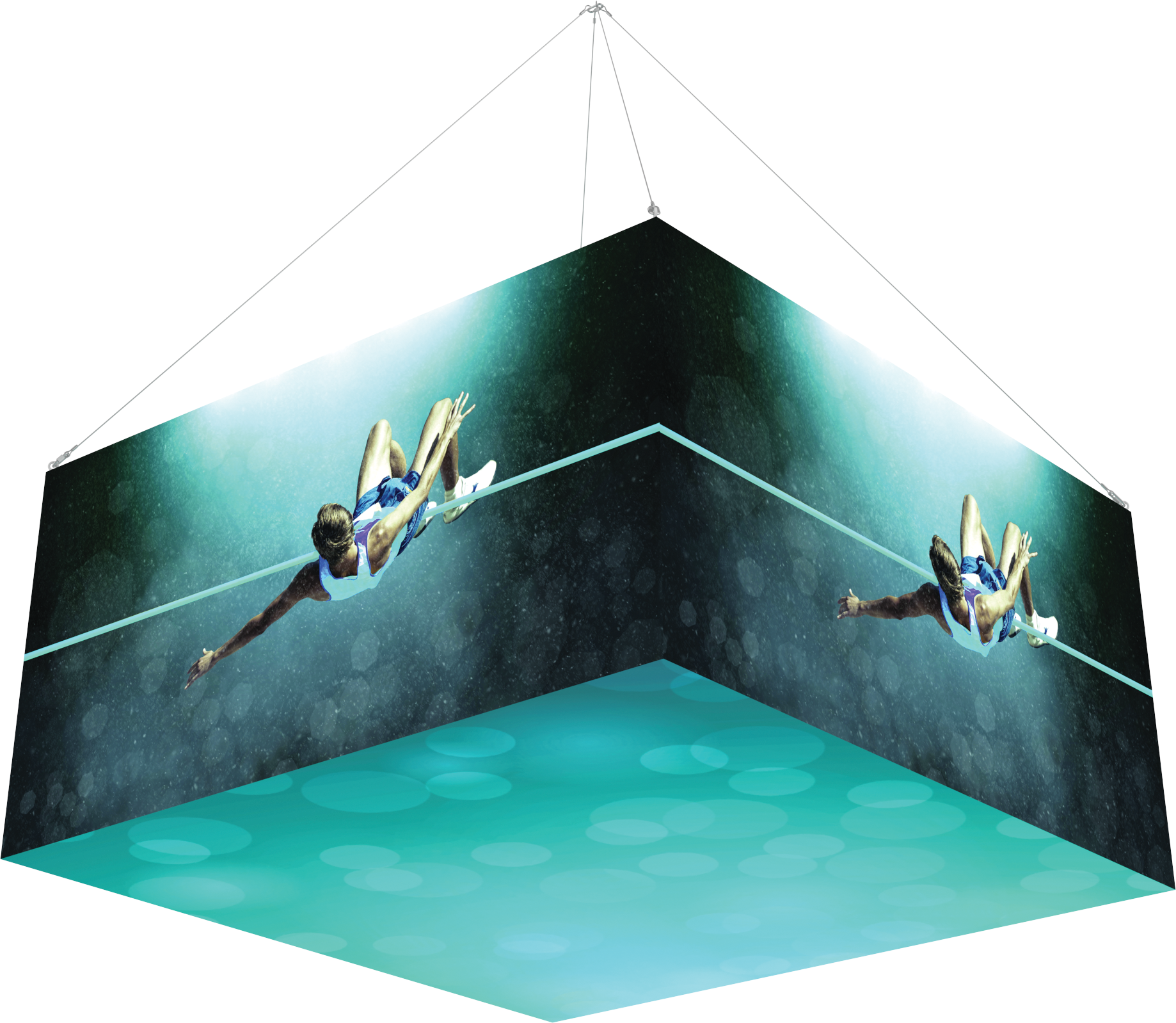 8Ft x 4Ft Backlit Square Hanging Structure