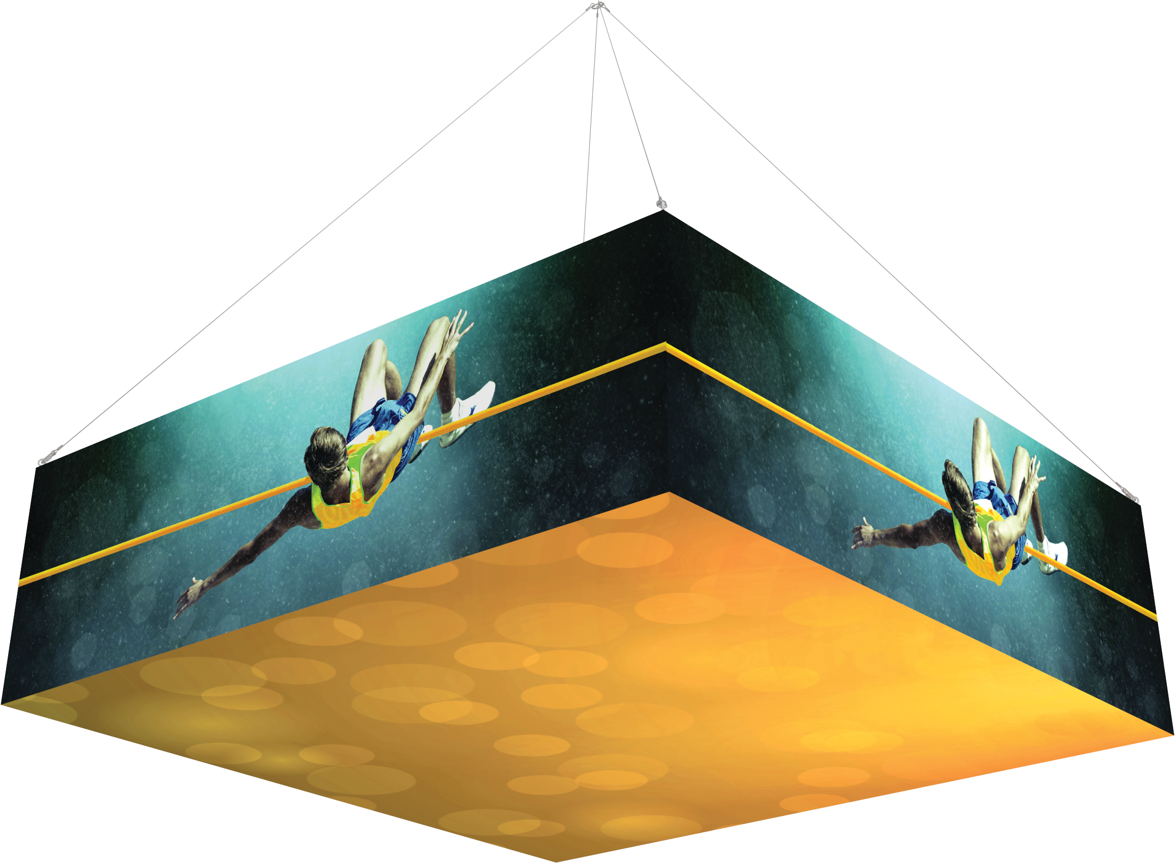 10Ft x 3Ft Backlit Square Hanging Structure